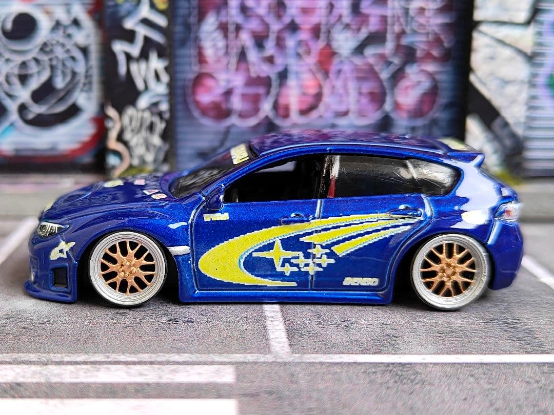 ホットウィールカスタム スバル インプレッサ フルエアロ ☆深リム