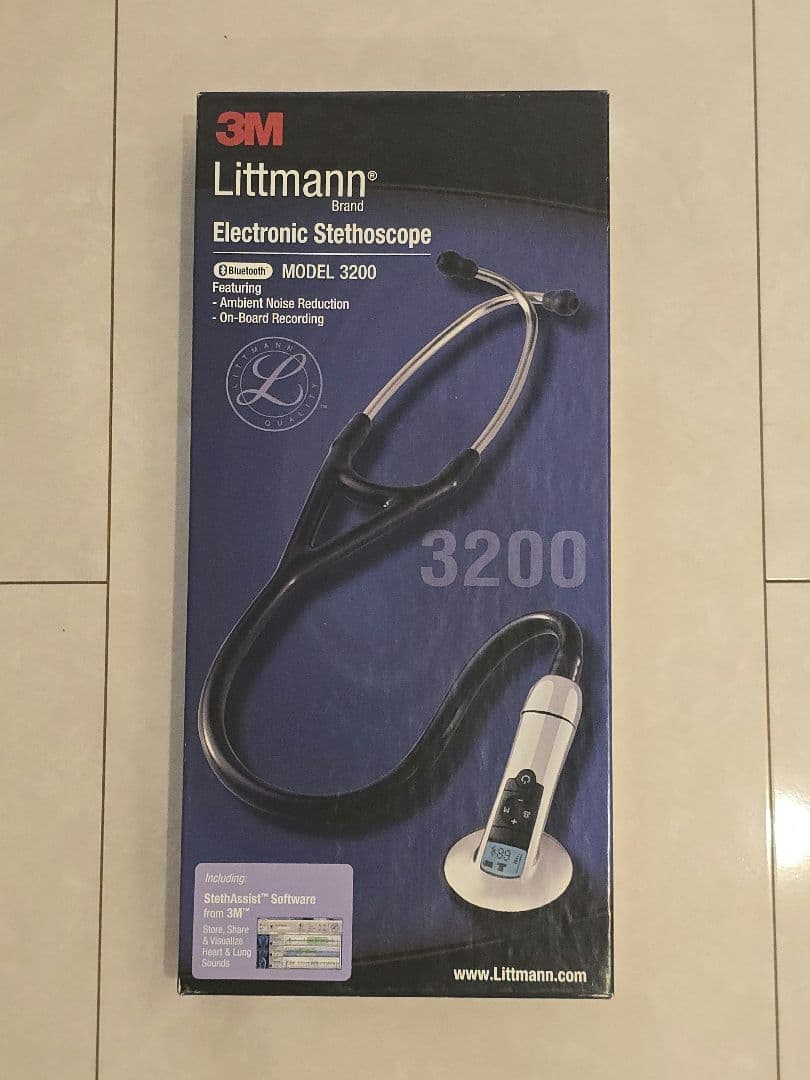 3M Littmann 電子聴診器 モデル3200 3M Littmann Electronic Stethoscope Model 3200 w/Bluetooth