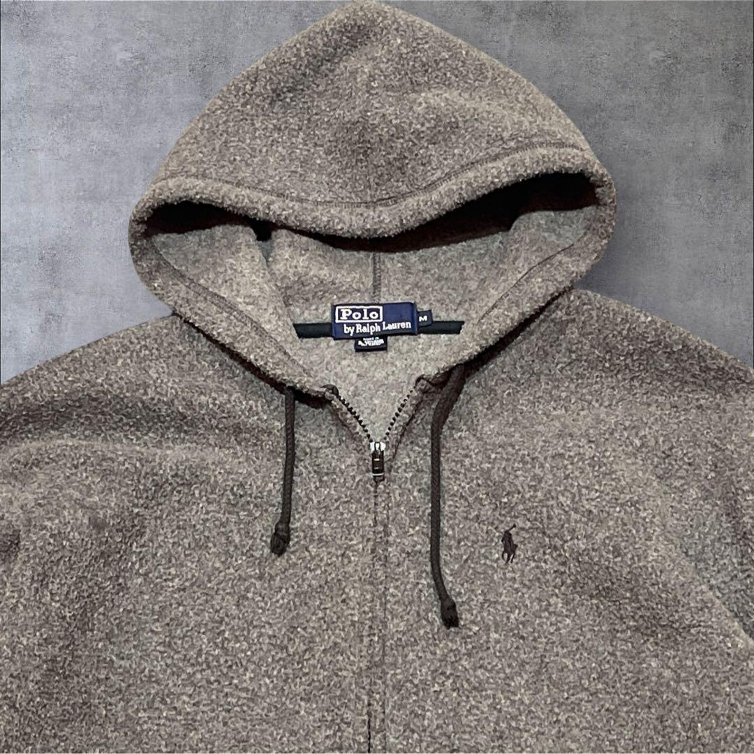 希少【90s】Polo Ralph Lauren フリースパーカー M 短丈 - メルカリ