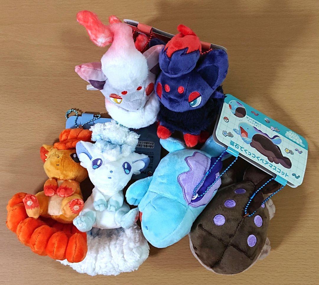 ポケモンセンター 磁石でくっつくペアマスコット ゾロア ロコン ヌオー