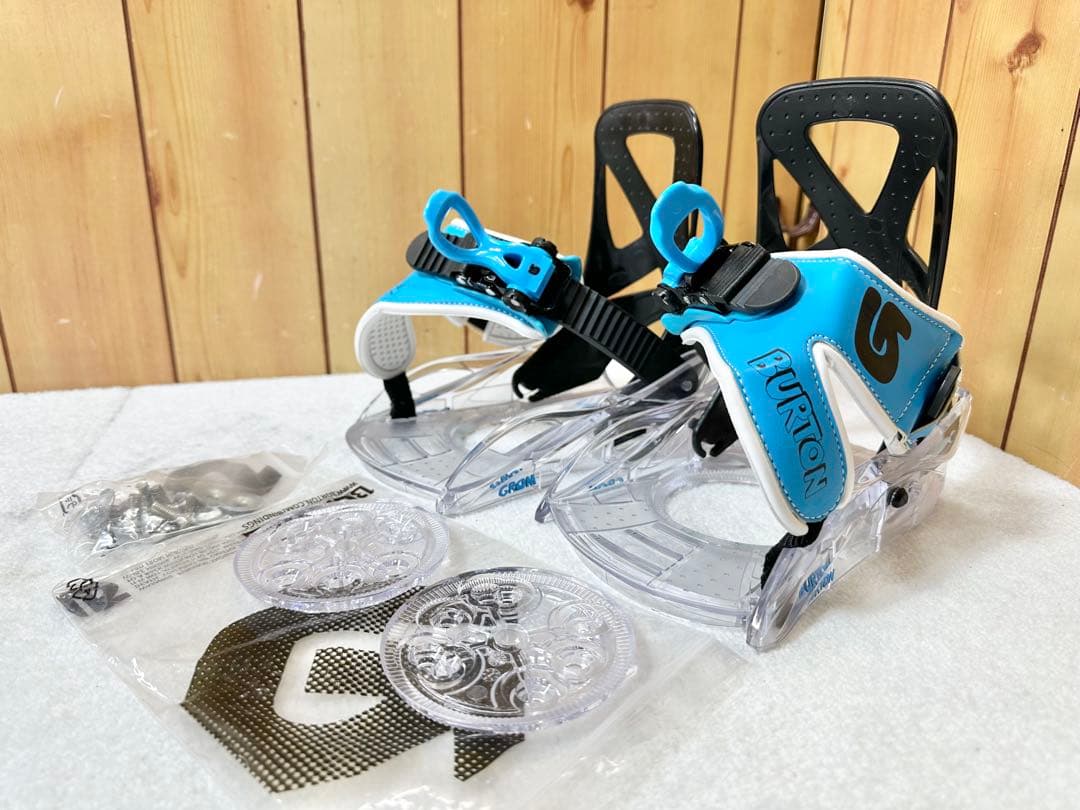 良品 BURTON バートン GROM スノボ ビンディング キッズ ブルー