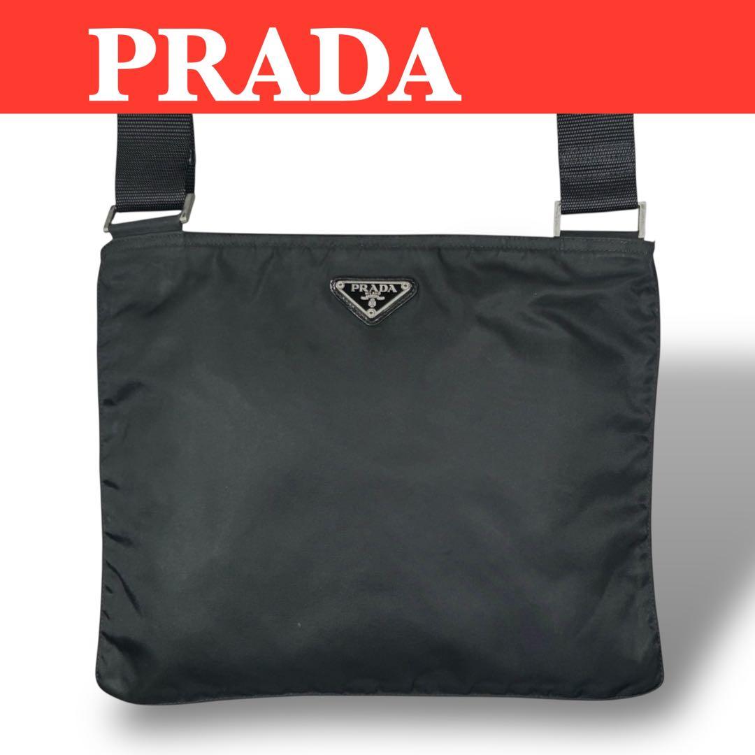 PRADA プラダ ブラック ショルダーバッグ サコッシュ 送料無料 - 超