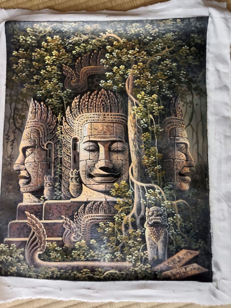 タ・プロムតាព្រមហ្ម、油絵、カンボジアアート、クメールアート