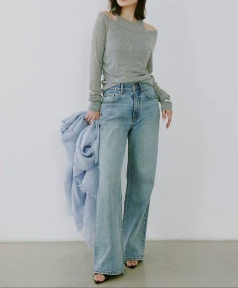 anuans Wide leg denim ワイドレッグデニム