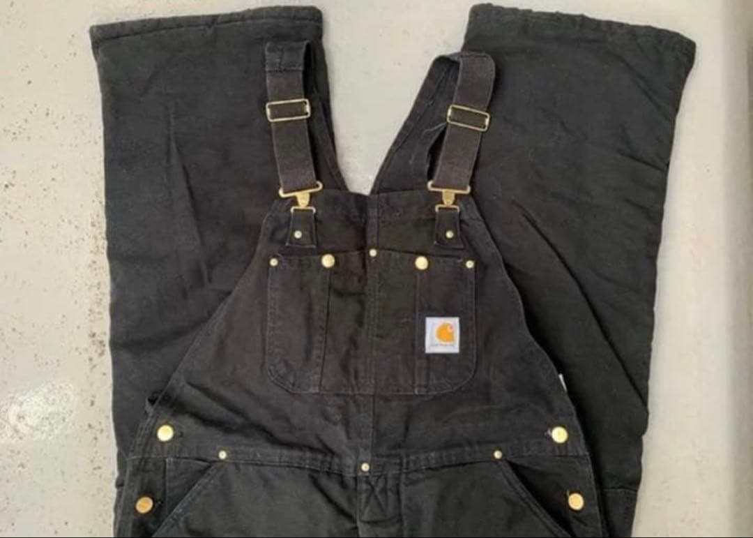 90s Carhartt オーバーオール　サロペット 新着!!〝90s Carhartt OFF-WHITE COTTON OVERALLS /MADE IN USA〟販売
