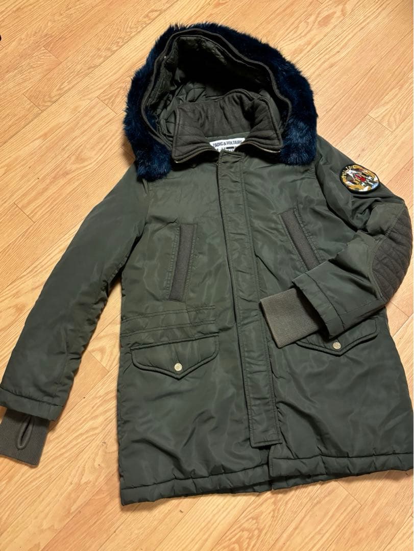 美品！ZADIG&VOLTAIRE ダウンコート　ミリタリーモッズコート　ファー