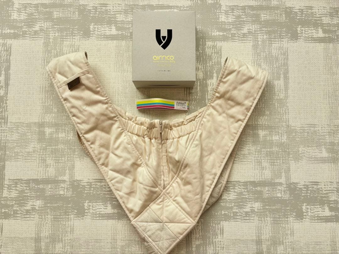 【箱・収納紐つき】エアリコ 抱っこ紐 size1 アイボリー ラクーナ