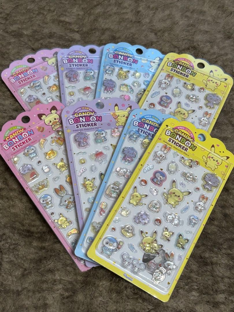 ポケモン サンリオ ボンボンステッカーセット【韓国限定】 韓国限定正規品】ポケモンキャンディボンボンステッカー | シール