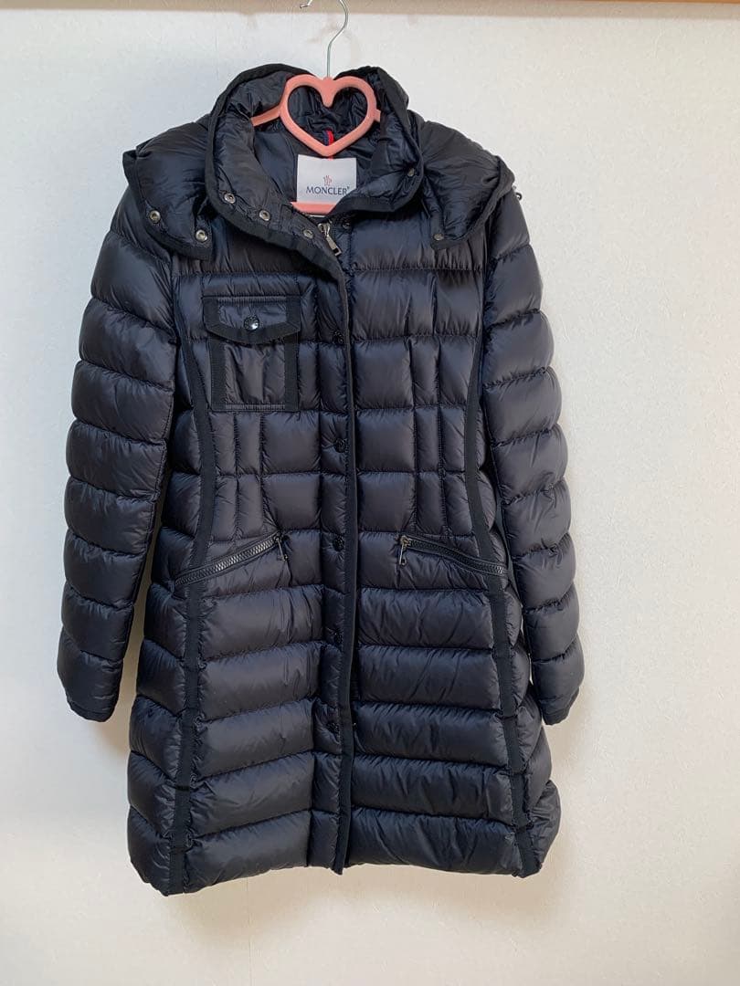 モンクレールダウン　エルミンヌ　ブラック　ジャパンタグサイズ1