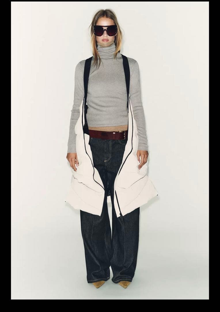 ZARA 完売品 ウィンドプルーフフード付き パフアノラック - メルカリ