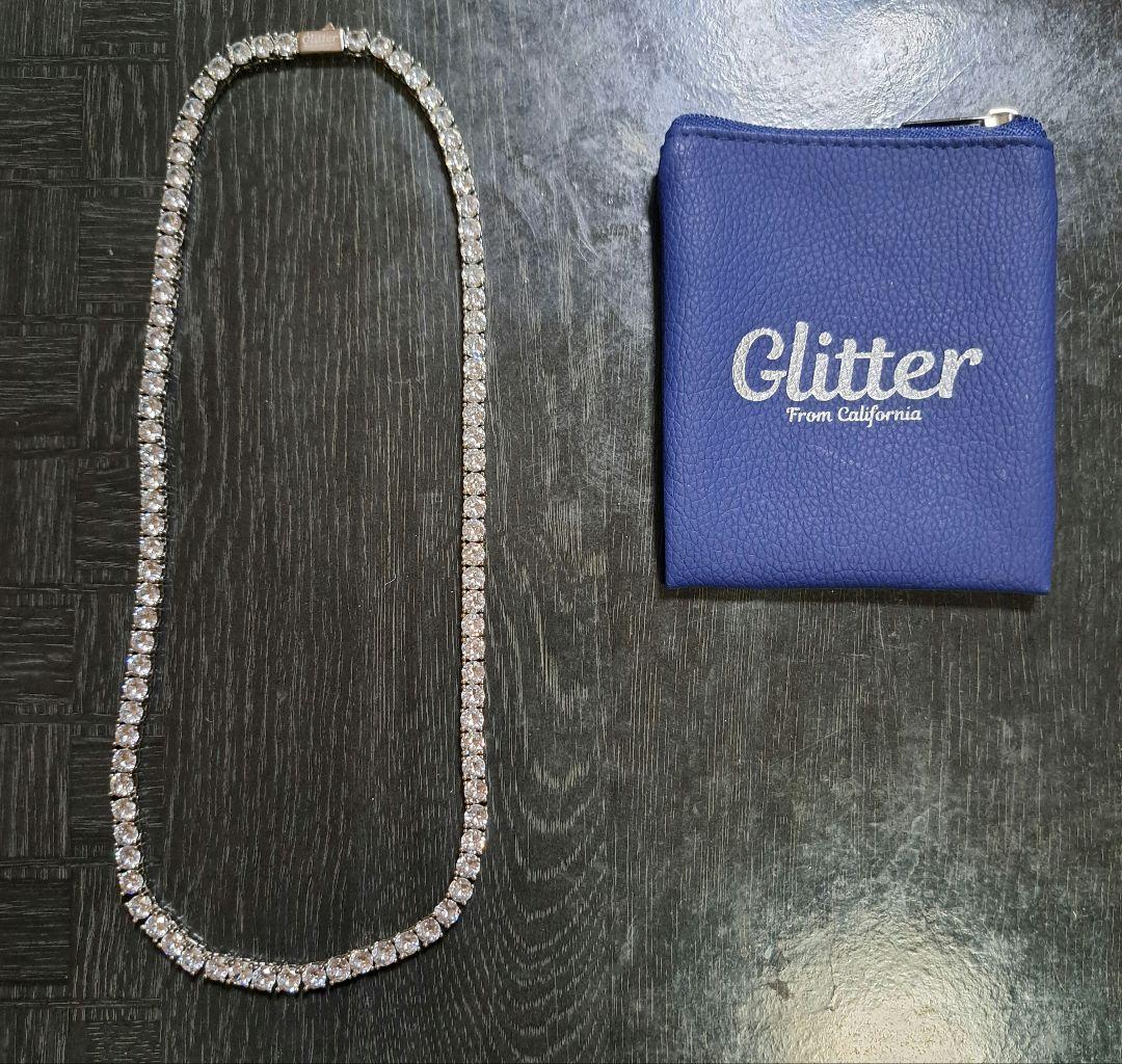 Glitter ラインストーンネックレス 専用ポーチ付き