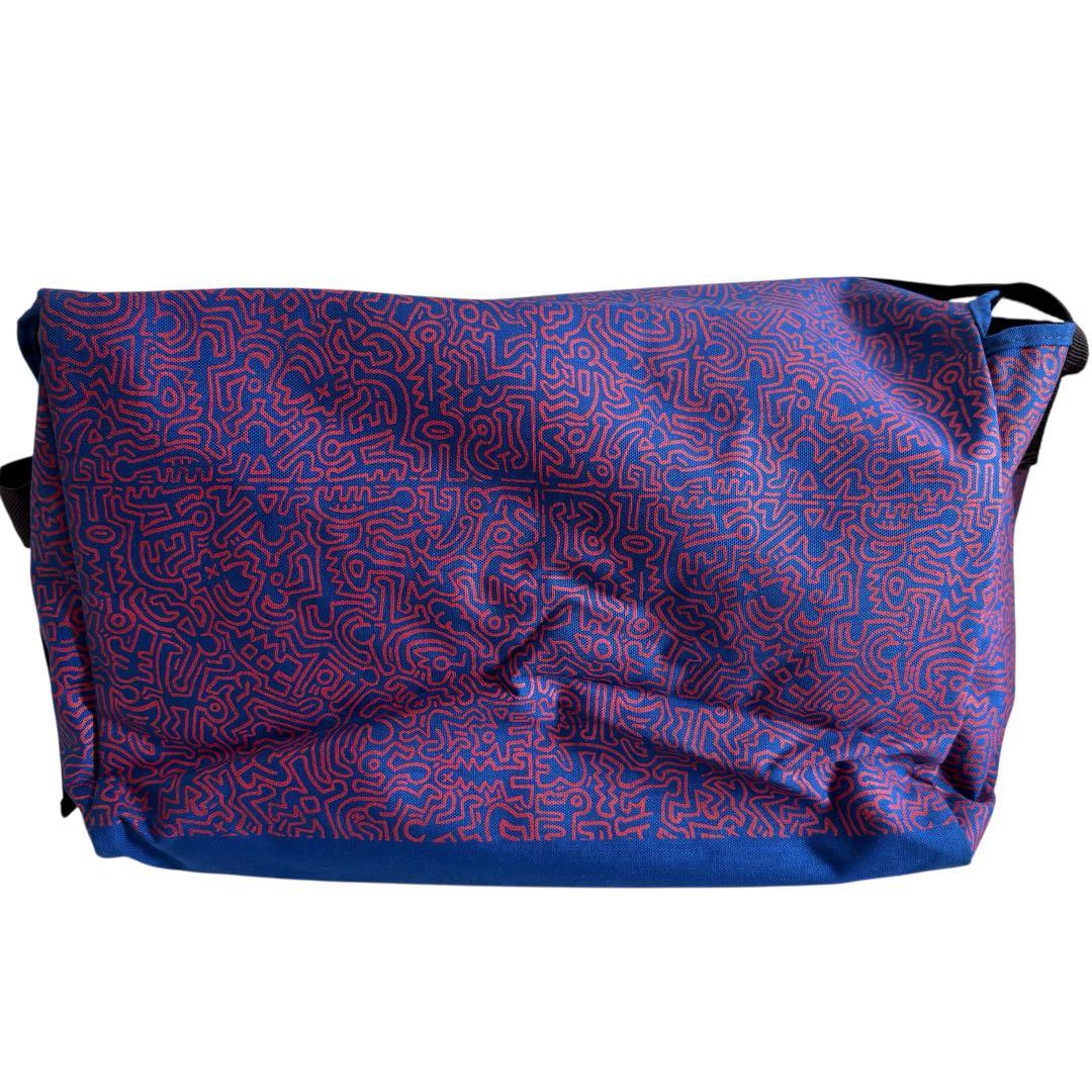 Keith Haring キースヘリング メッセンジャーバッグ ブルーショルダー