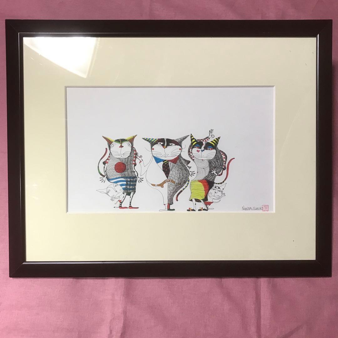 鈴木信也　猫の絵