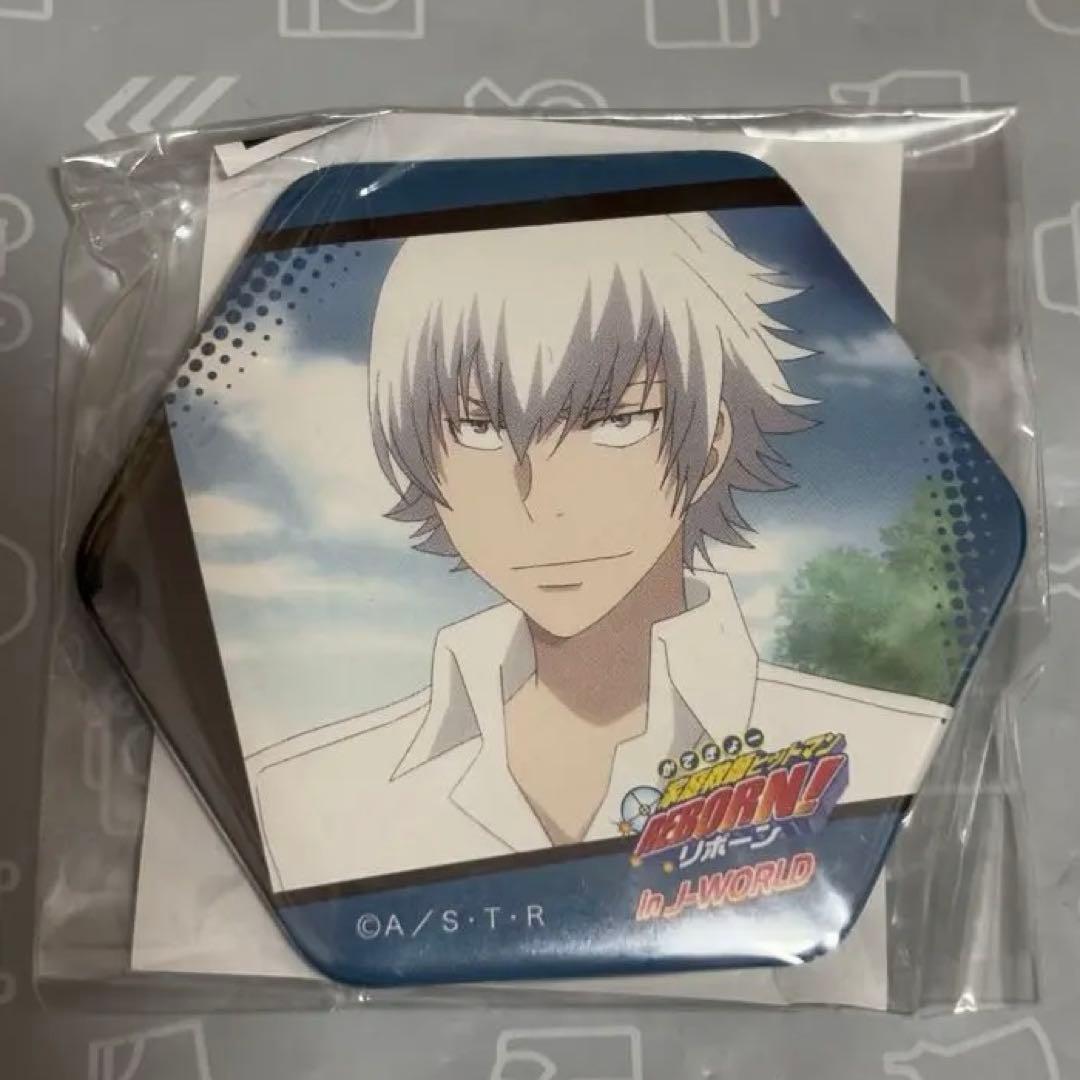 家庭教師ヒットマンREBORN j-world限定　六角型缶バッジ　スクアーロ③ 予約商品3月下旬発送】家庭教師ヒットマンREBORN! アート缶バッジ＿