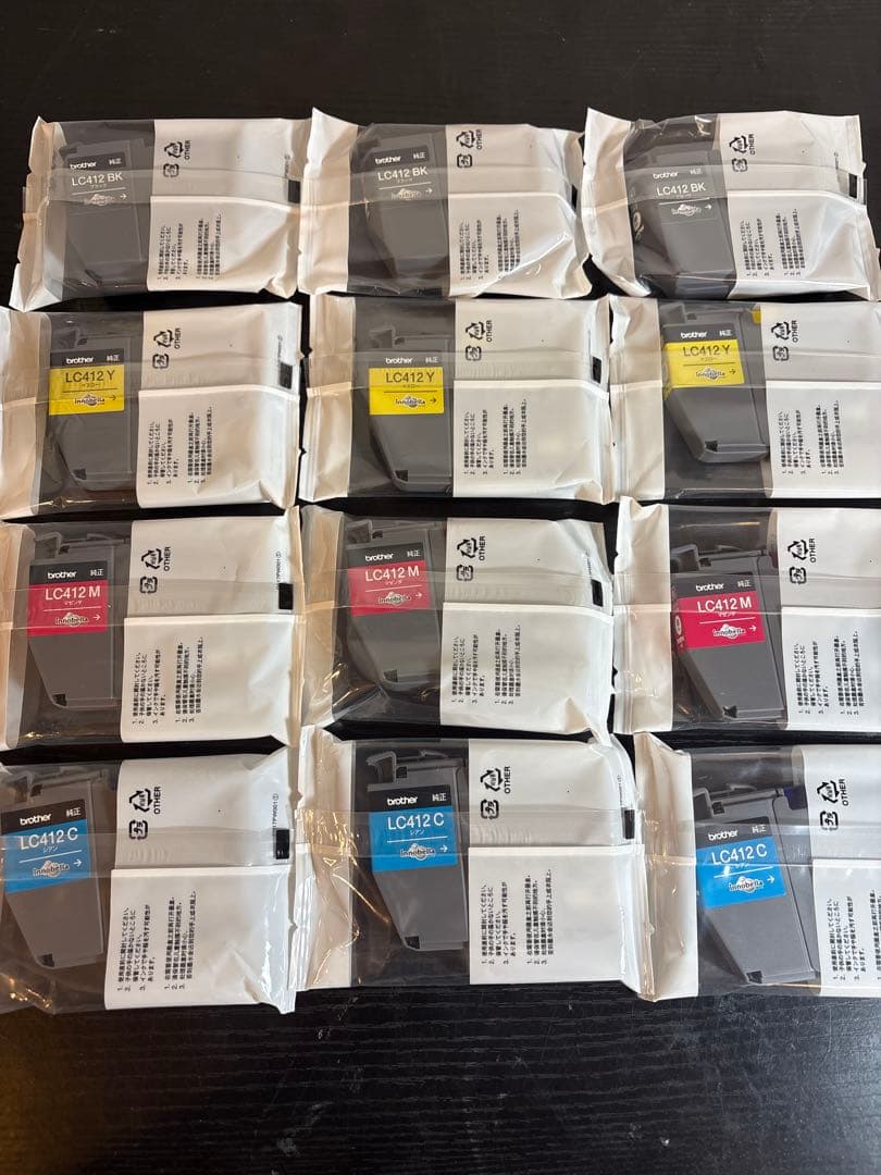 ブラザー 純正インク LC412 3セットBK/C/M/Y 未使用