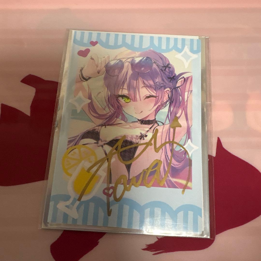 常闇トワ 誕生日記念2024 直筆サイン入りブロマイドカード ホロライブ