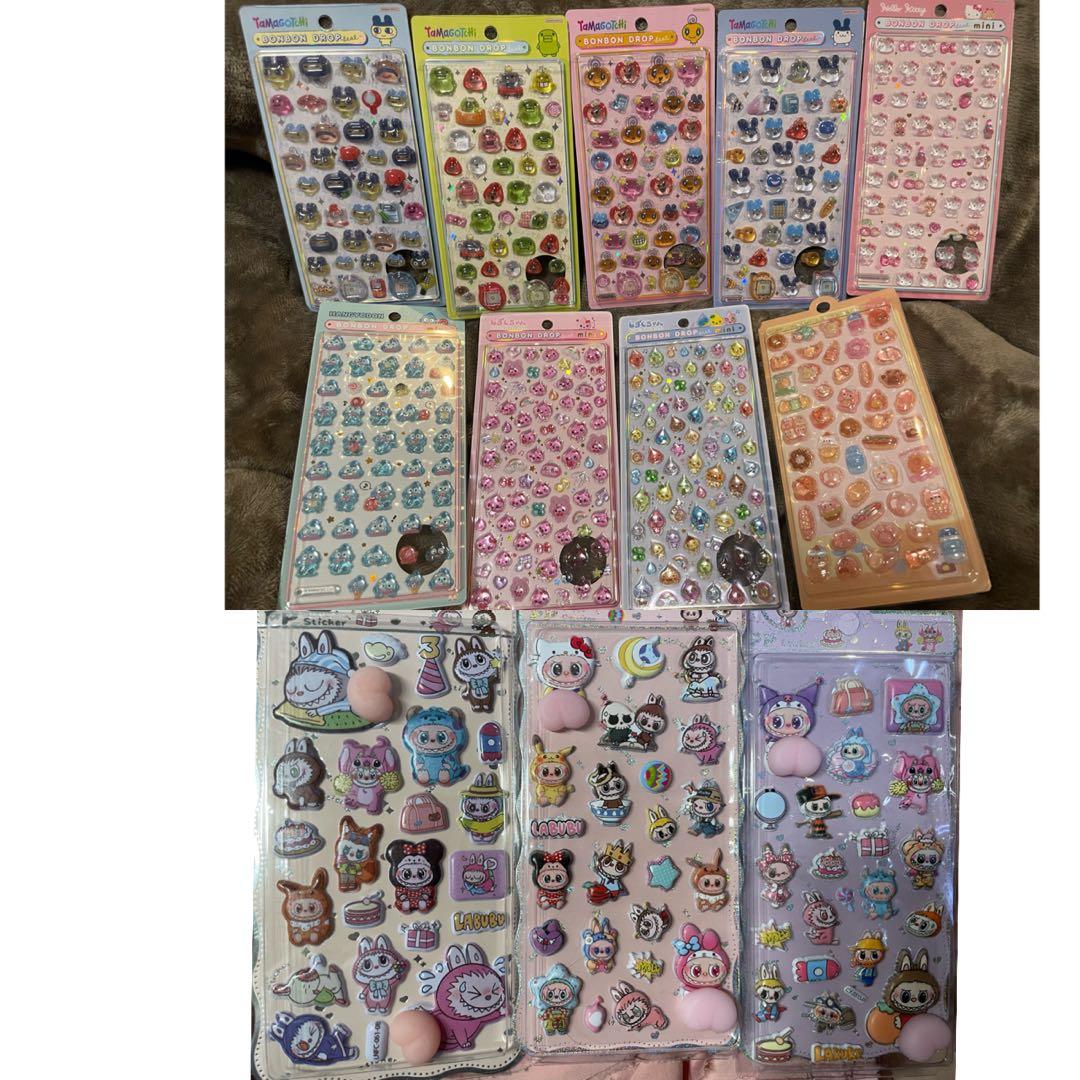 12枚　ボンボンドロップシール　正規品　たまごっち　キティ　しずくちゃん