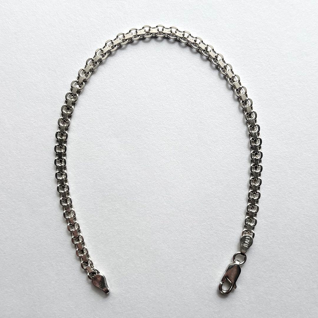 イタリア製 ヴィンテージ メッシュチェーンブレスレット シルバー925