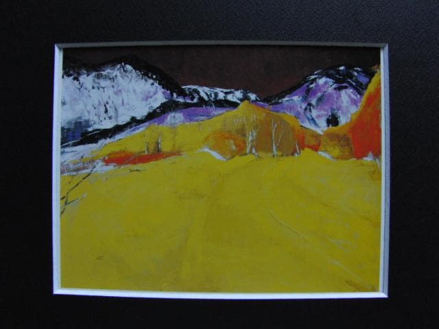 岡田菊恵、道、希少な画集より、新品高級額・額装付、状態良好