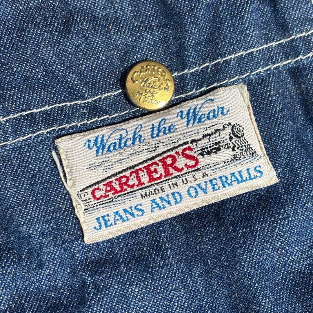 極美品 ビンテージ CARTER'S ガチャポケ 耳付 デニム オーバーオール