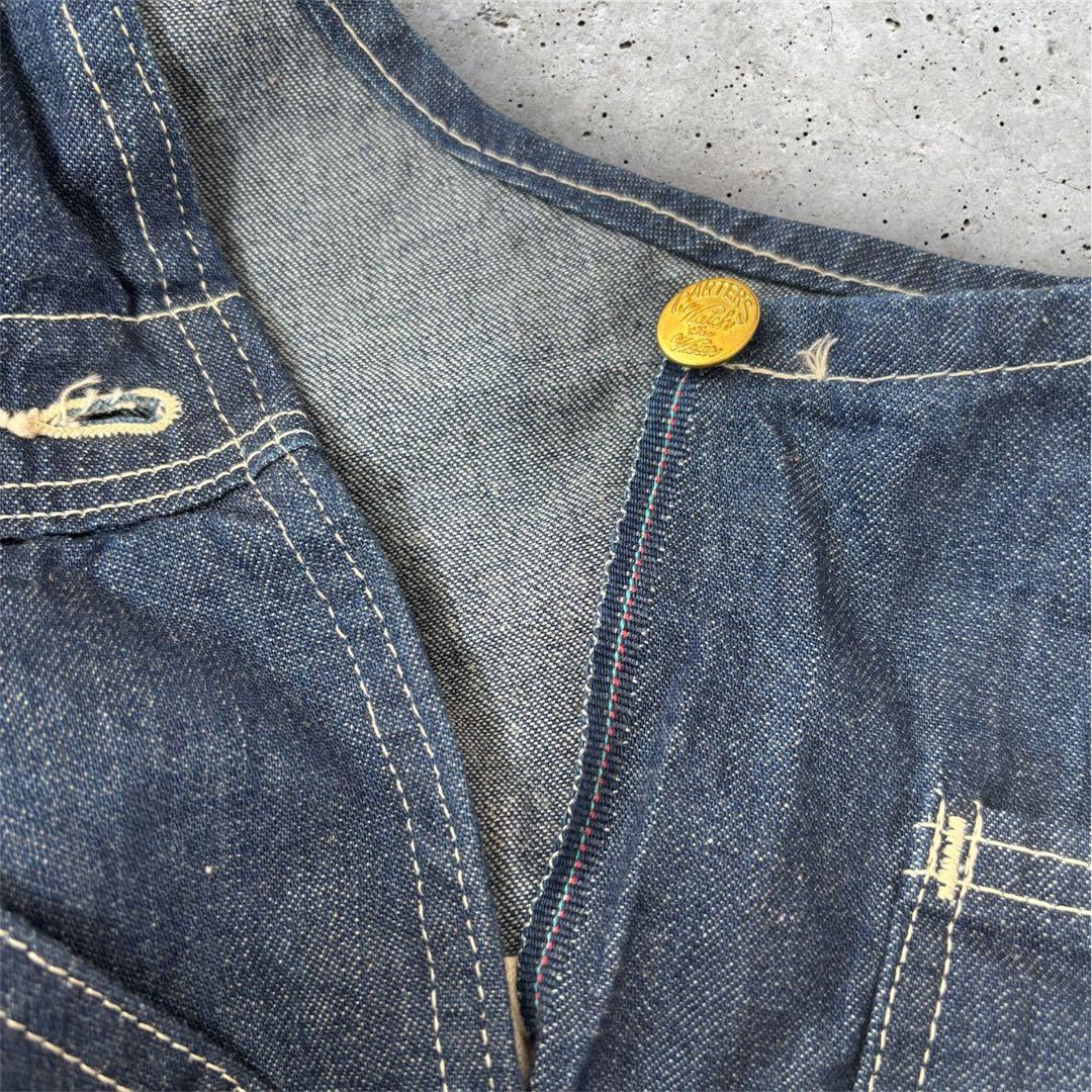 極美品 ビンテージ CARTER'S ガチャポケ 耳付 デニム オーバーオール