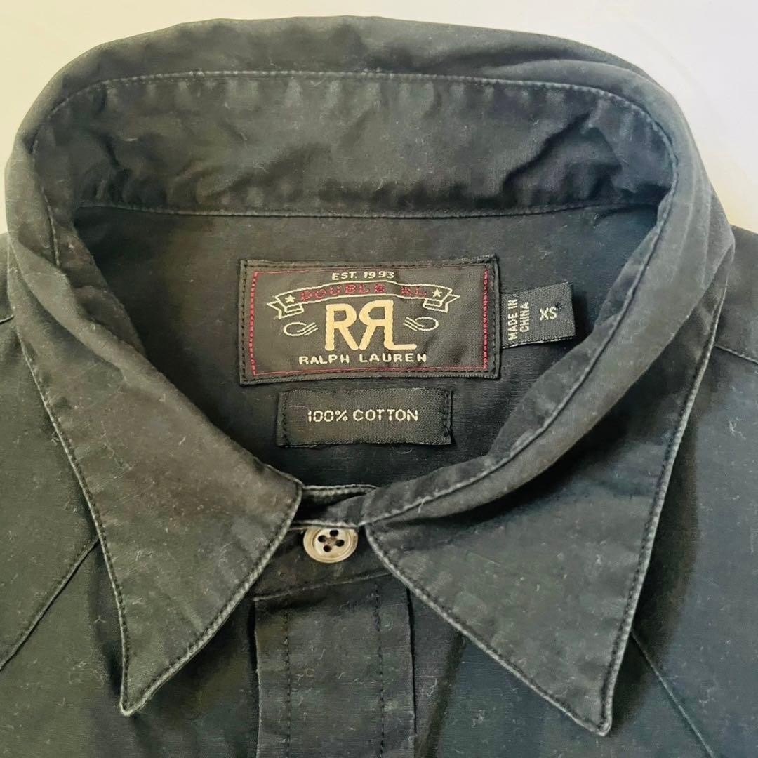 RRL ダブルアールエル ブラック ウエスタンシャツ 長袖 ラルフローレン