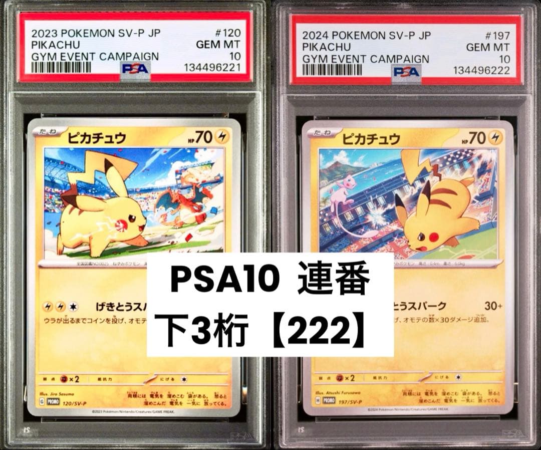 【PSA10 連番】ピカチュウ プロモ げきとうスパーク リザードン ミュウツー