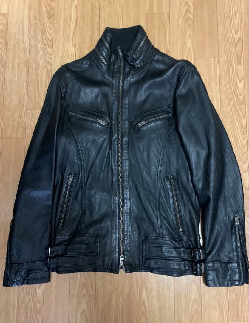 MAGAZINES別注 JACK ROSE シープ レザー ジャケット ブラック