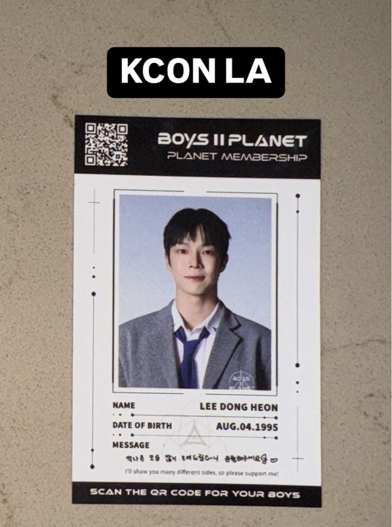 ドンホン BOYSIIPLANET ボイプラ2 KCON LA トレカ 会場限定