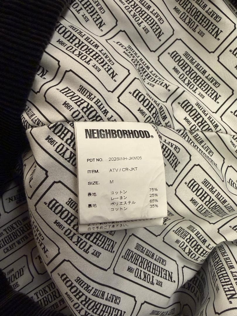 NEIGHBORHOOD コーデュロイ ジャケット ATV / CR-JKT - メルカリ