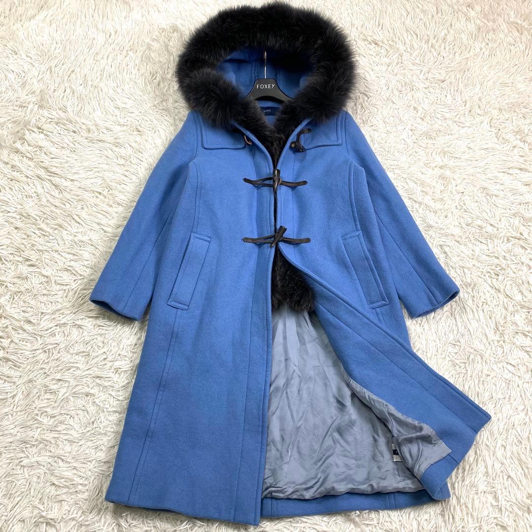 美品✨SHIPS フォックスファー カシミヤ混 ロングダッフルコート 2way ca3302-15.jpg
