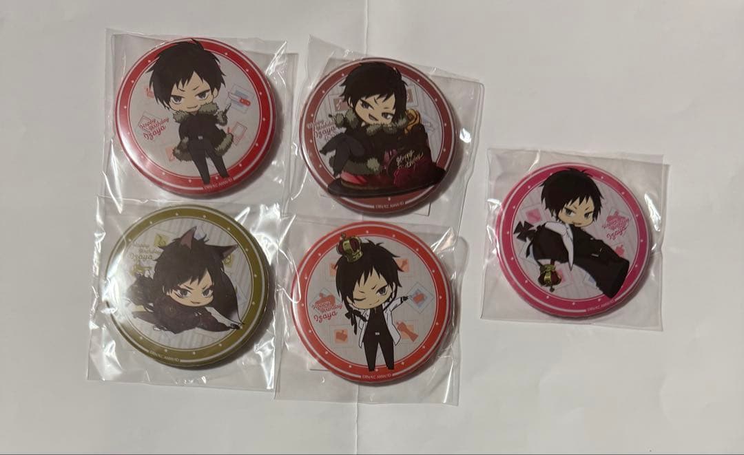 デュラララ くじ引き堂 折原臨也 缶バッジ 5点セット - メルカリ