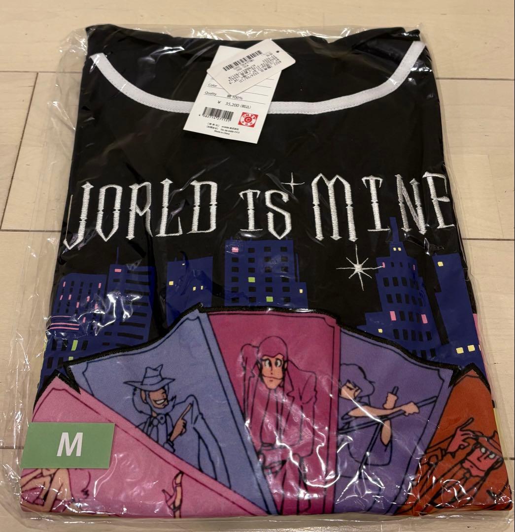 峰不二子　ルパン三世 ベースボールシャツ M ルパン3世 ベースボールシャツ 峰不二子 ネイビー 半袖 Mサイズ 刺繍