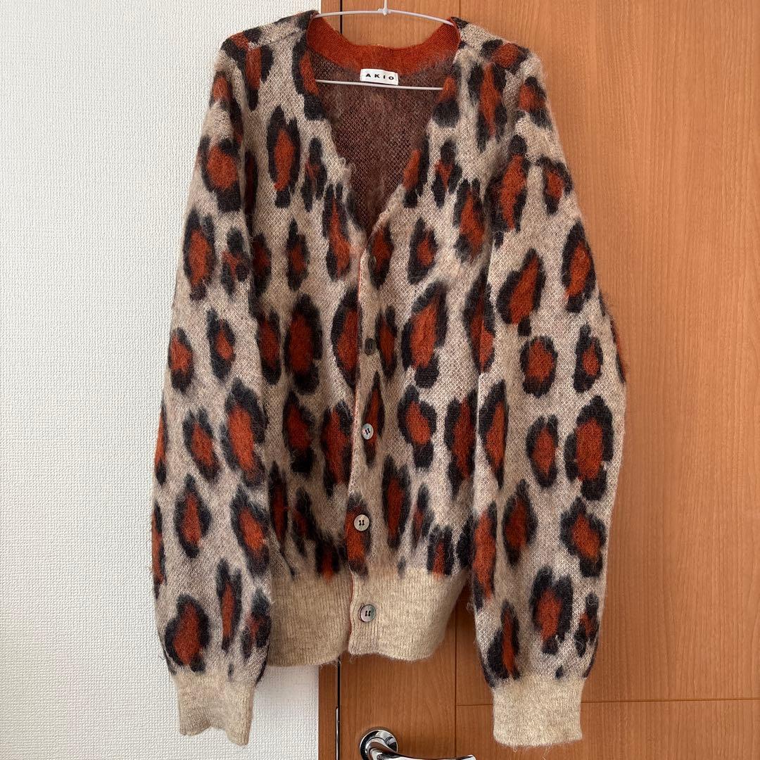 AKIO レオパードカーディガン NO ID.（ノーアイディー） カーディガン 「NO ID.」Leopard Jacquard
