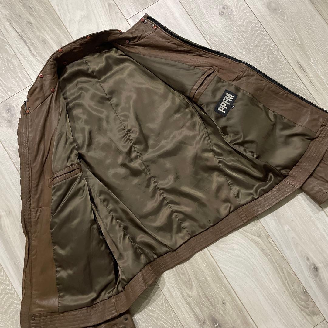 00s y2k archive PPFM ラムレザー 八の字 レザージャケット - メルカリ