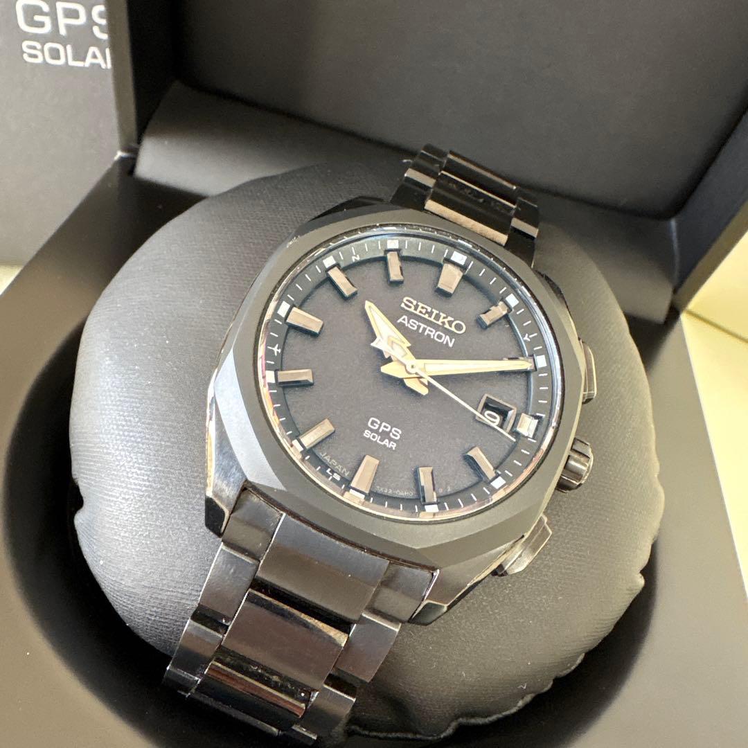 SEIKO ASTRON GPS SOLAR ☆ブラック☆黒☆箱あり☆高島屋☆
