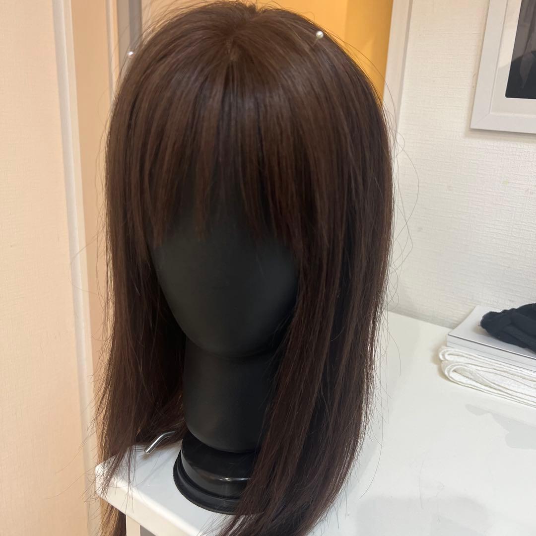 百合子ウィッグ ブラウン ロングウィッグ