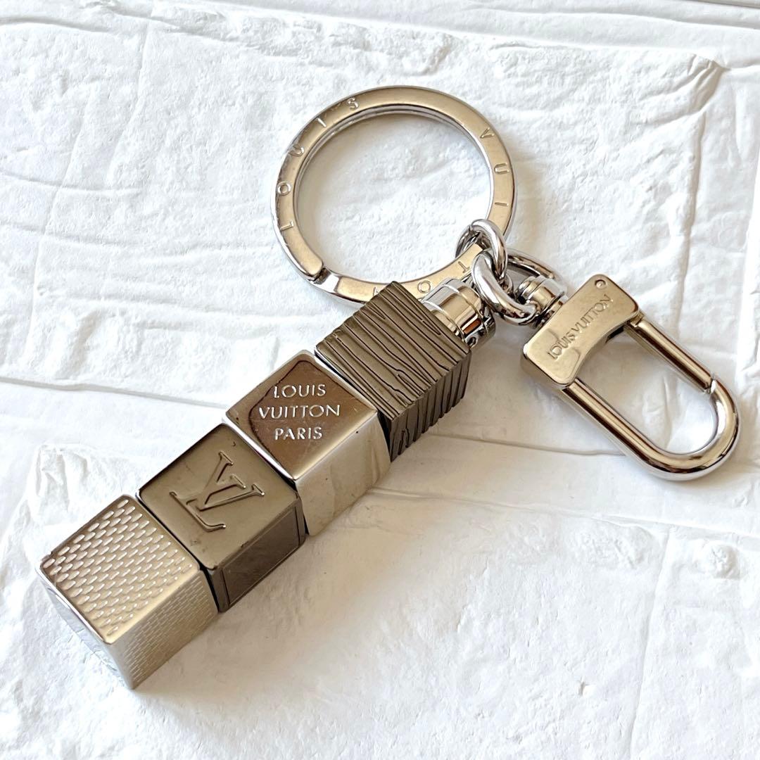 【美品✨】ルイヴィトン ポルトクレ　キューブ バッグチャーム キーホルダー