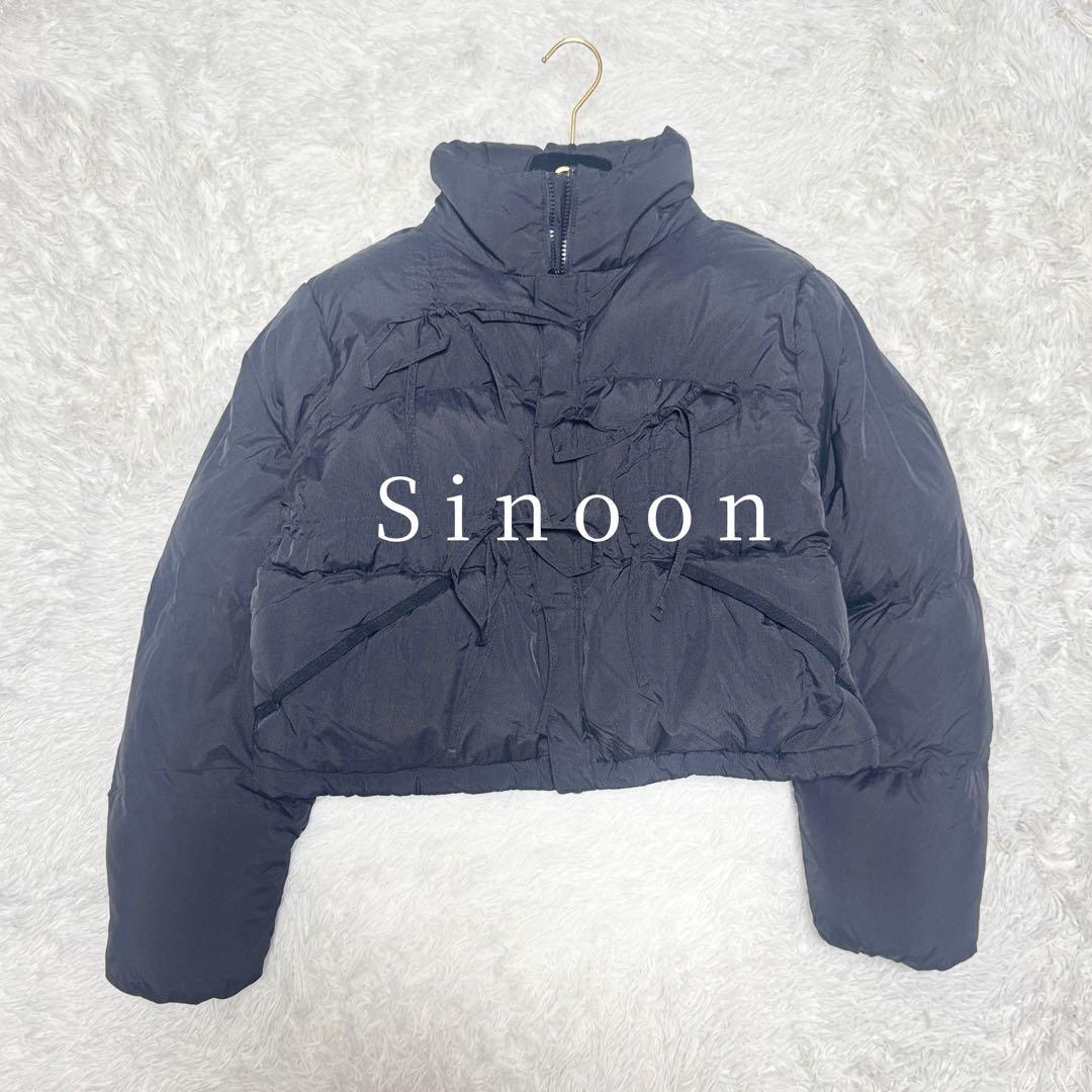 美品 Sinoon リボンディティールダウンジャケット 定価4.9 韓国人気