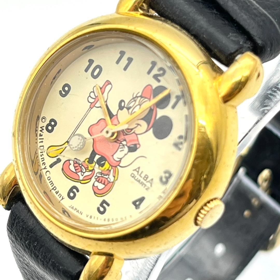 アルバ 腕時計 ミッキー ミニー 新品電池交換済 新品ベルト交換済