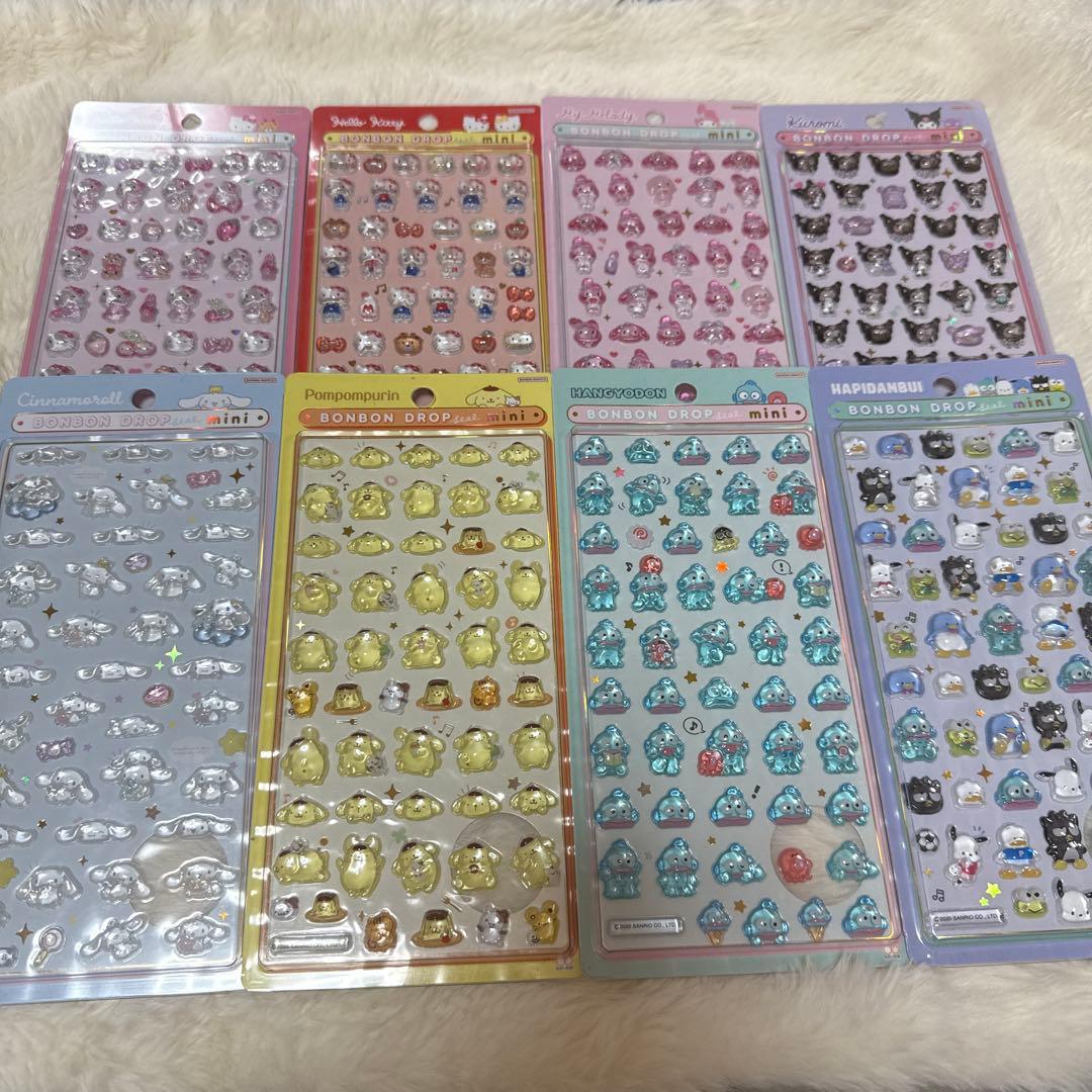 ボンボンドロップシール サンリオ mini 8種類セット