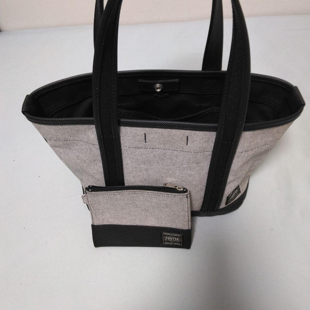 PORTER グレー トートバッグ ポーチ付き 男女兼用