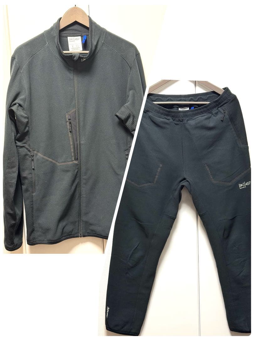 [美品] Burton [ak] 457 マイクロフリース上下　Lサイズ 黒