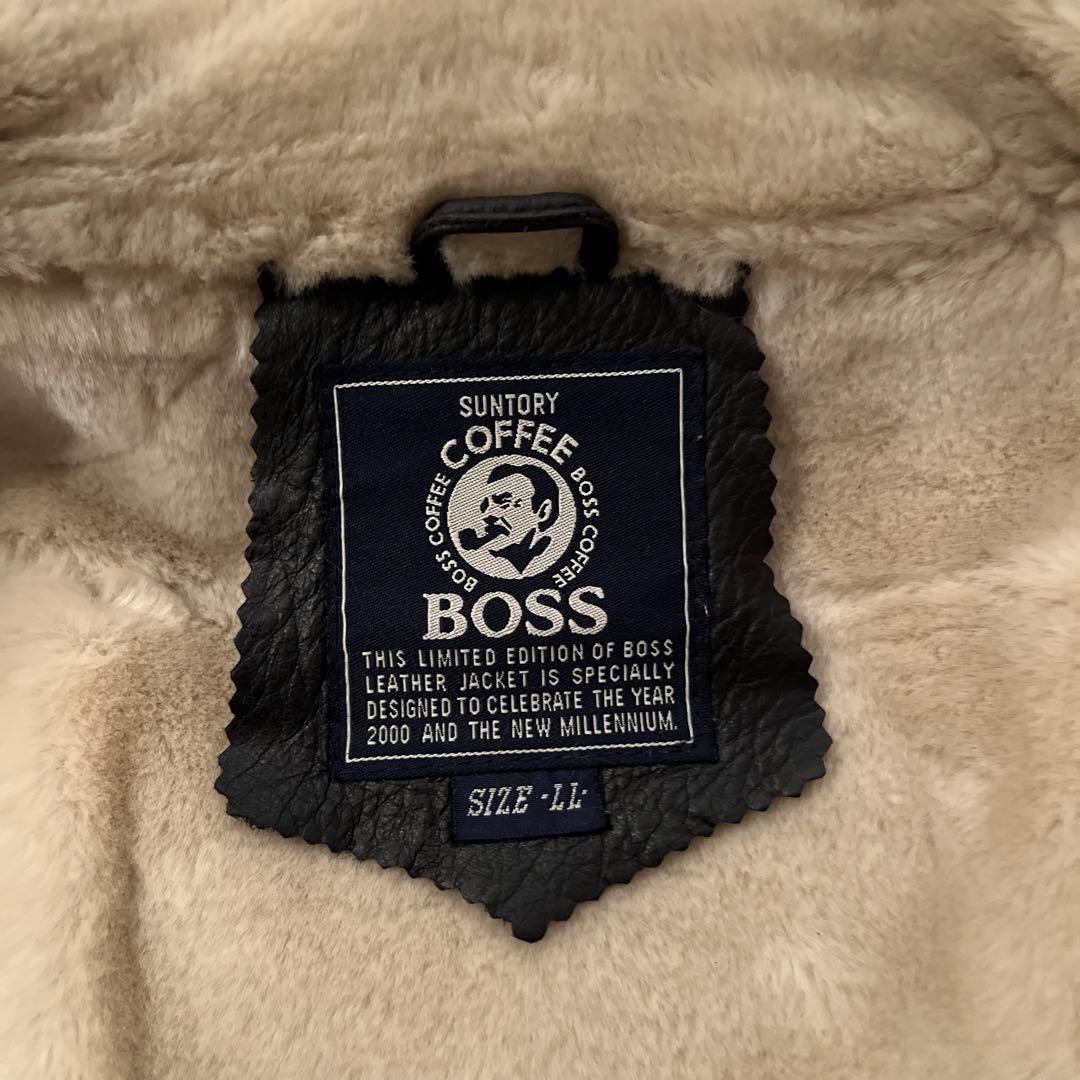 SUNTORY BOSS ムートンジャケット B-3 牛革 XL 2000年限定 - メルカリ