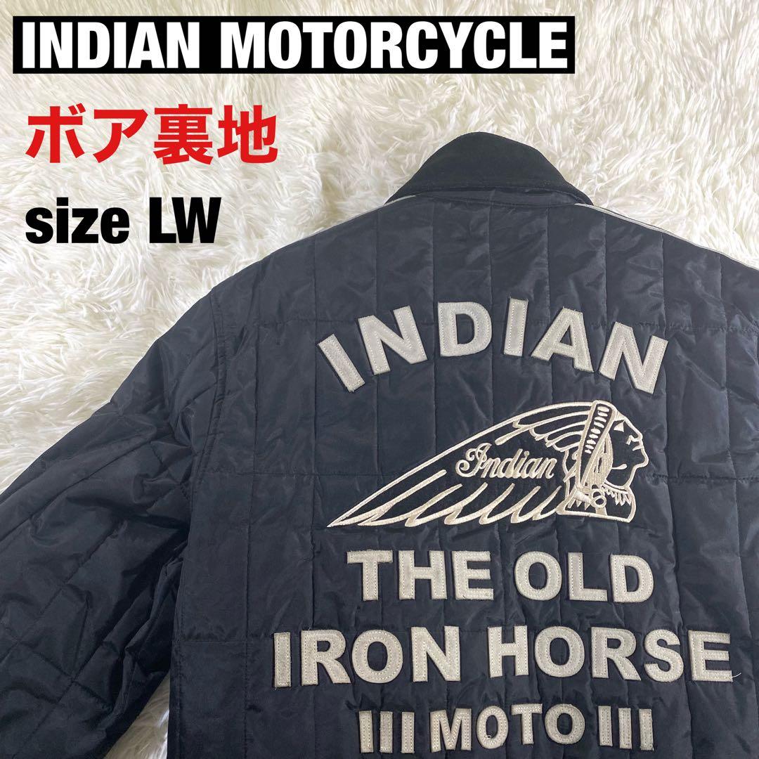 【定番】INDIAN MOTORCYCLEボア裏地シングルライダースLWサイズ黒