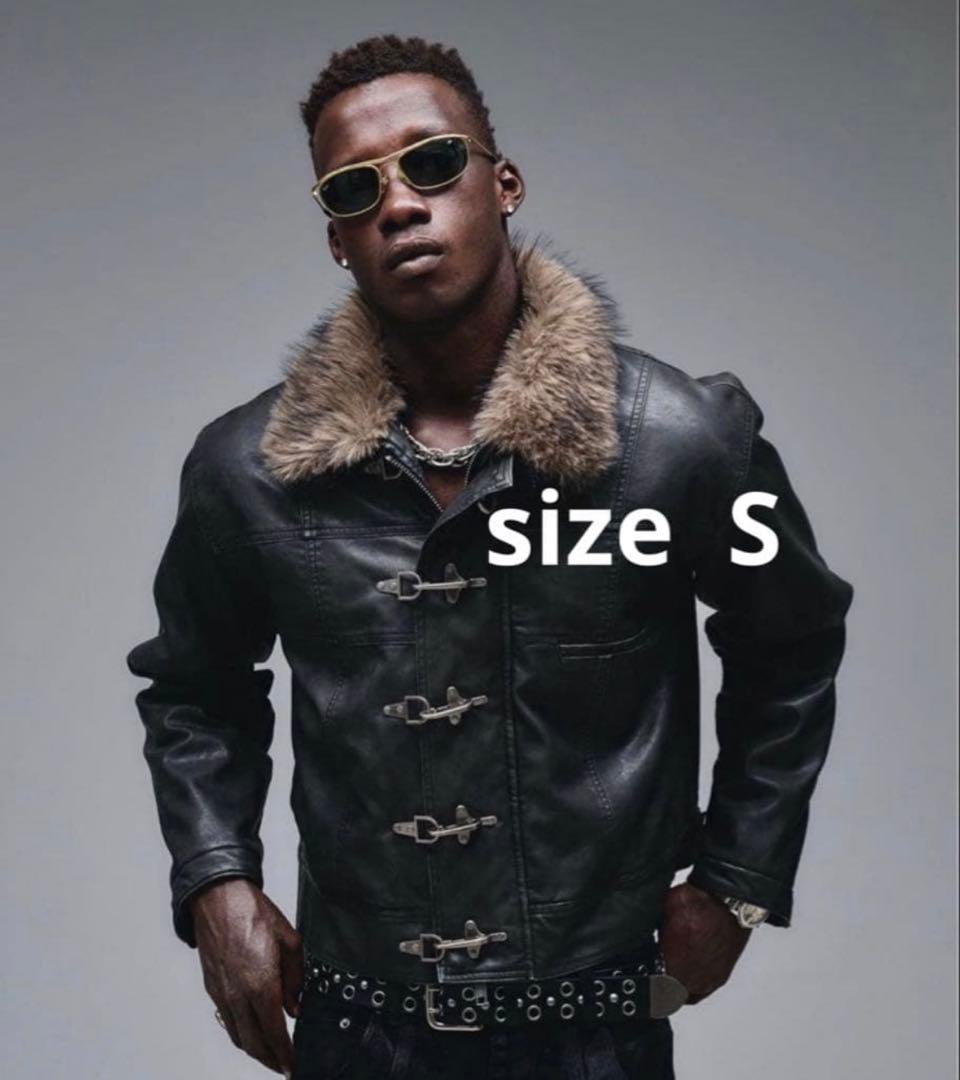 ANDER HUNK レザーファイヤーマンデザインライダージャケット Sサイズ