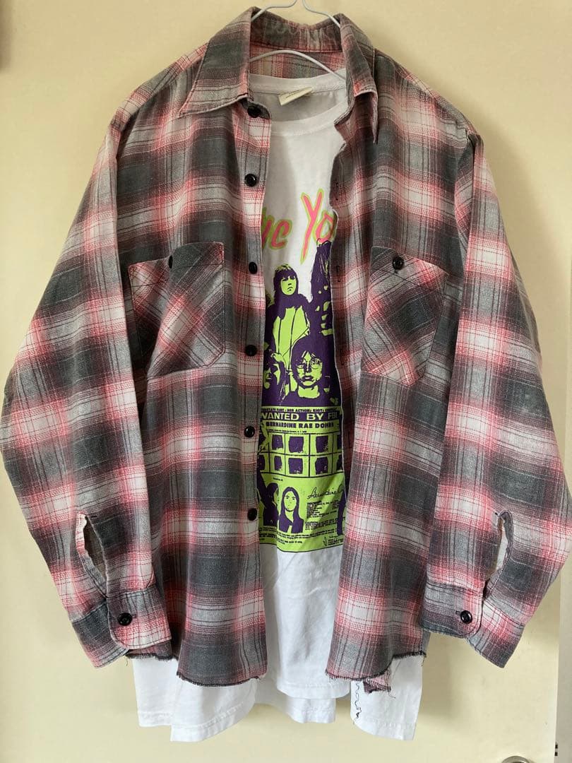 Sears プリントネル カートコバーン 同着 オンブレ ビンテージ 70s