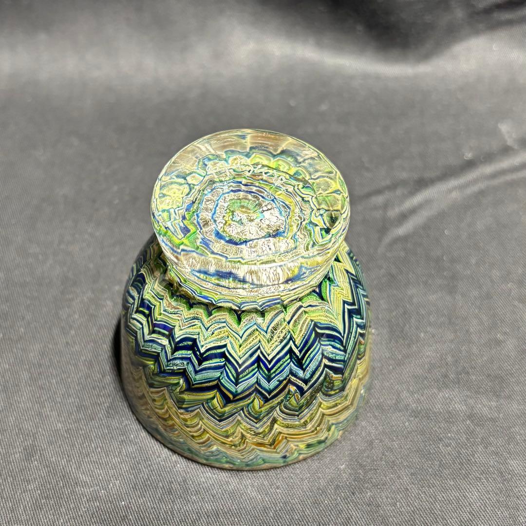 コアガラス 小暮紀一 ローマングラス調 ぐい呑 おちょこ - メルカリ