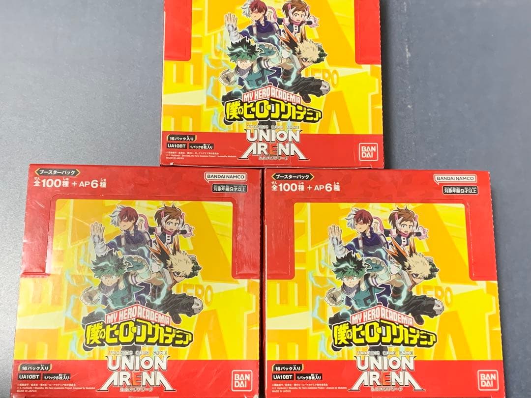 ユニオンアリーナ　僕のヒーローアカデミア　3BOXヒロアカ　カード