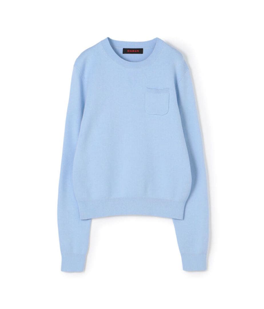 CABaN 2024SS コットンカシミヤポケットブルーオーバー